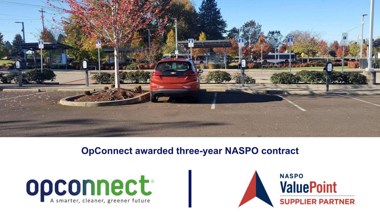 OpConnect Awarded NASPO ValuePoint® Contract for the Electric Vehicle Charging Station Equipment and Services Portfolio